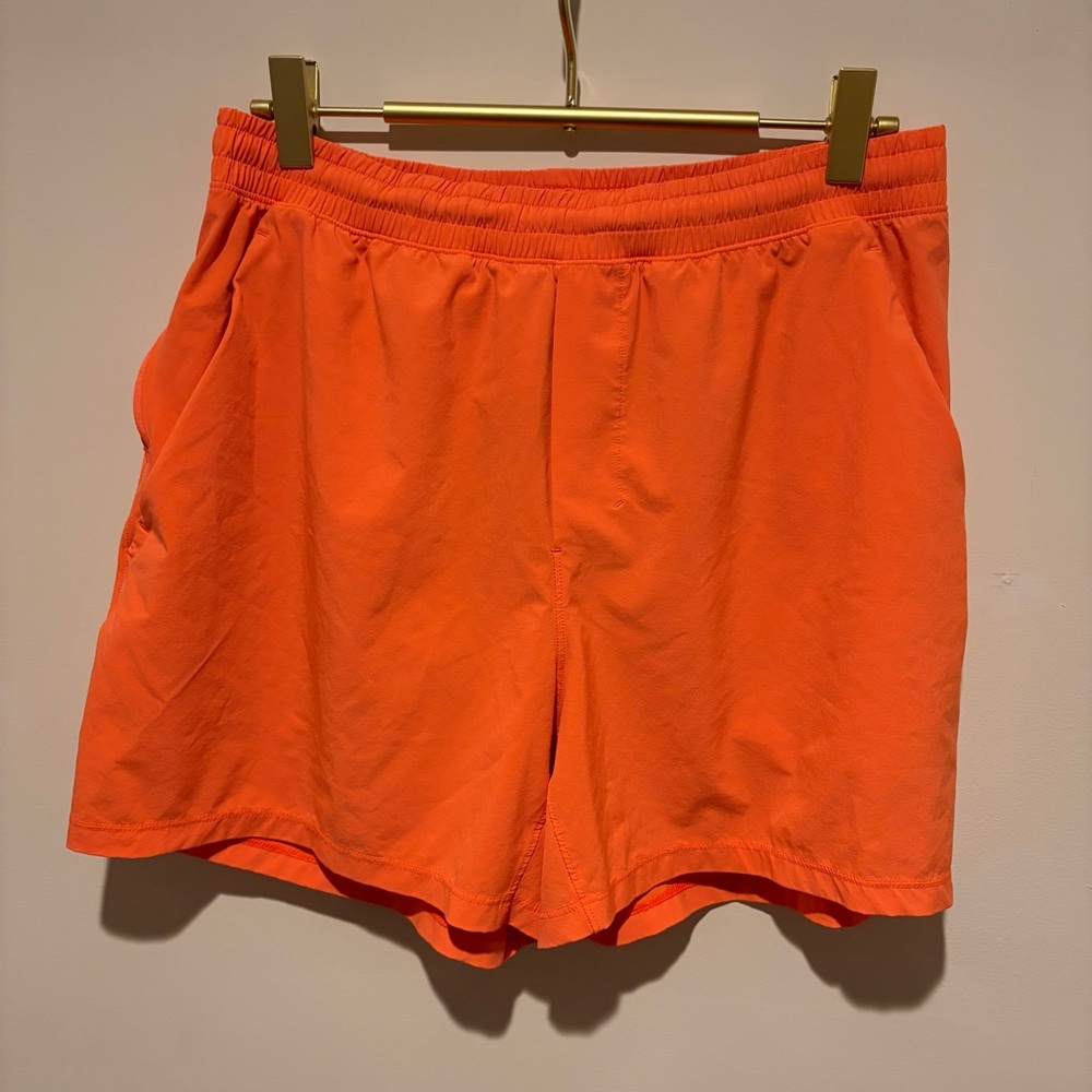 Lululemon Men’s Pace Breaker Linerless Shorts 7” Inseam in Rush Orange, Size L - Picture 2 of 10